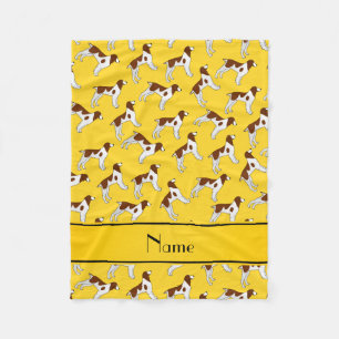 Cobertor De Velo Nome personalizado "yellow brittany spaniel dog"