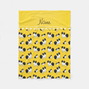 Cobertor De Velo Nome personalizado "yellow Papillon dog"