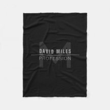 Nome Profissional de Cinza Escuro Moderno