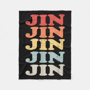 Cobertor De Velo Nome Próprio Jin Personalizado Jin Vintage