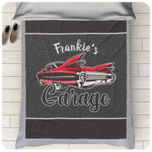 Nome Retroativo Red Caddy Vintage Classic Car Gara