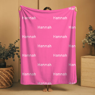 Cobertor De Velo Nome Sherpa Blanket Pink Personalizado Girl