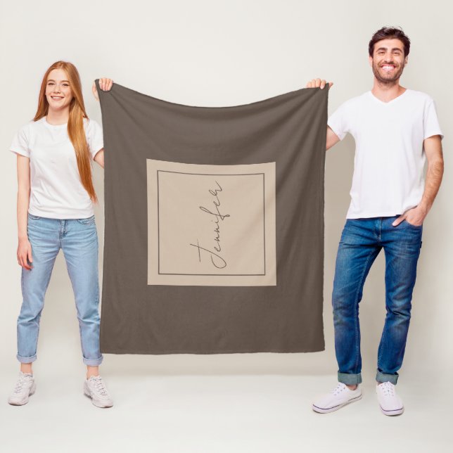 Cobertor De Velo Nome Simples da Placa Elegante de Caligrafia (In Situ)