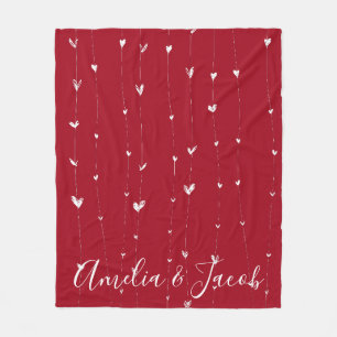 Cobertor De Velo Nomes de Casais de Amor Personalizados