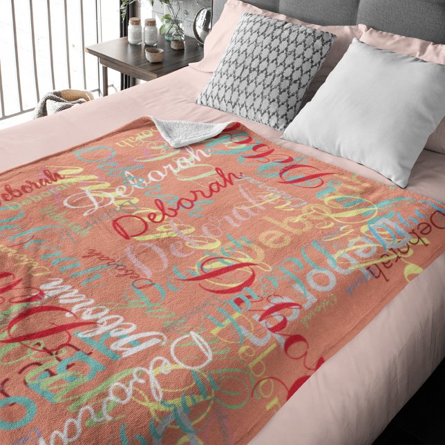 Cobertor De Velo Nomes de Cores de Salmão (Criador carregado)