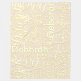 Cobertor De Velo Nomes de marfim no estilo do Eterno de champanhe