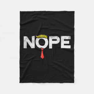 Cobertor De Velo Nope Anti-Trump Red Tie Wig Stop Donald Trump Funn