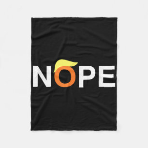 Cobertor De Velo Nope Engraçado Anti-Trump