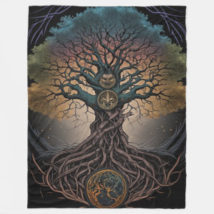 Cobertor De Velo Norse Mythology Yggdrasill Tree Blanket