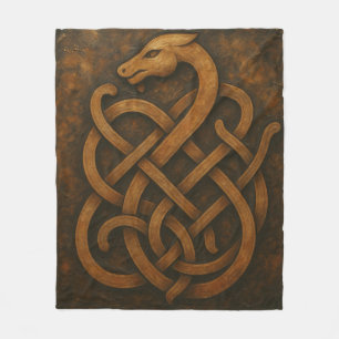 Cobertor De Velo Norse Wolf Sigil - Viking Rune Art na Pedra Negra