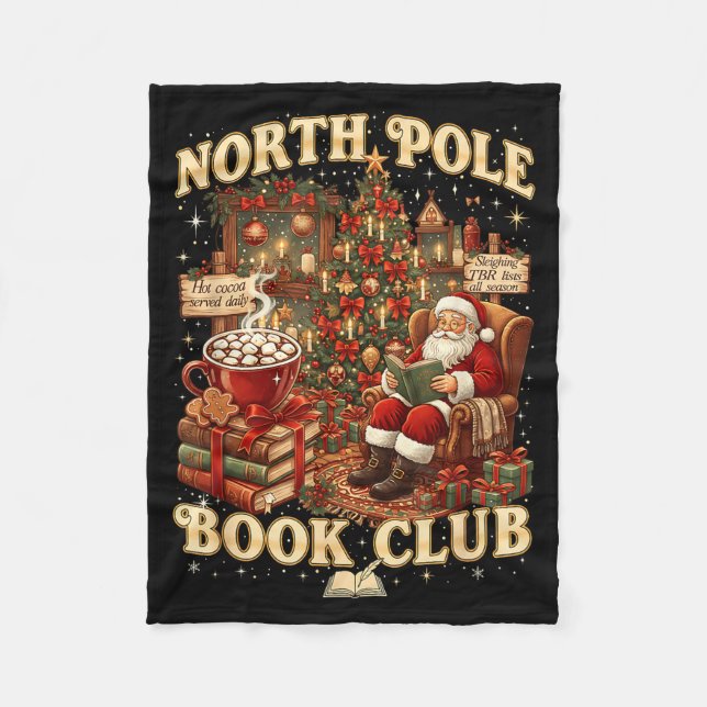 Cobertor De Velo North Le Book Club Cozy Christmas Reading Gift  (Frente)