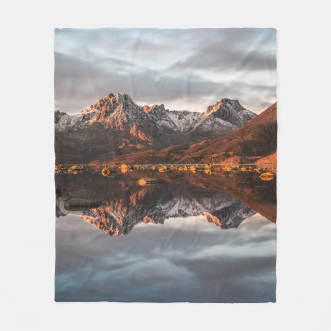 Cobertor De Velo Noruega Mountain Landscape Photo (Frente)