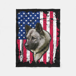 Cobertor De Velo Norwegian Elkhound Bandeira dos EUA 4 de Julho