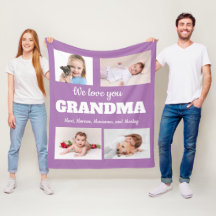Nós Amamos Você Avó Roxo 4 Foto Família Criança