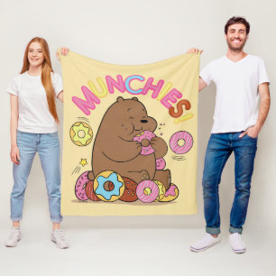 Cobertor De Velo Nós Bare Bears - Grizz Rosquinha Munchies!