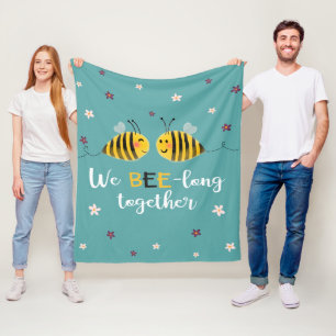 Cobertor De Velo Nós somos longos com abelhas e Namorados de flores