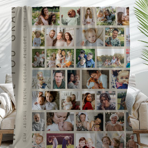 Cobertor De Velo Nós Te Amamos Colagem de Fotos Personalizada 54