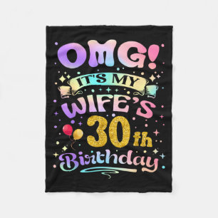Cobertor De Velo Nossa É O 30º Aniversário Da Minha Esposa Feliz 30