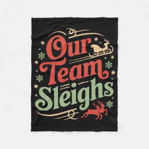 Cobertor De Velo Nossa Equipe Derruba os Renas de Natal do Papai No