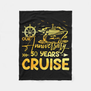 Cobertor De Velo Nossa viagem de cruzeiro de aniversário de 50 anos