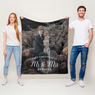 Cobertor De Velo Nosso Primeiro Natal Personalizado Folheto de Foto