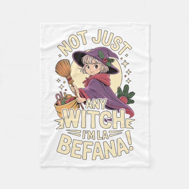 Cobertor De Velo “not Just Any Witch, I’m La Befana” Funny Italian  (Frente)