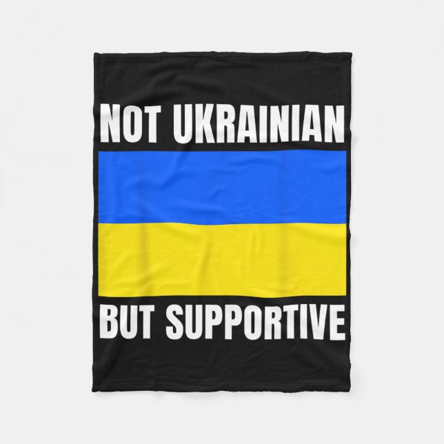 Cobertor De Velo Not Ukrainian But Supportive Ukraine Flag Support  (Frente)
