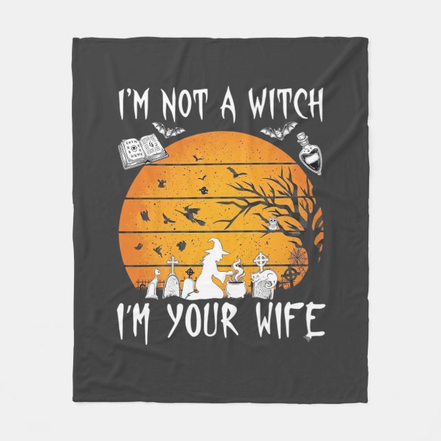 Cobertor De Velo Not Witch Wife Halloween Sunset Cauldron_1 (Frente)