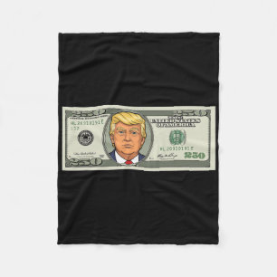 Cobertor De Velo Nota de 250 Dólares Com o Presidente Trump $250 Bi