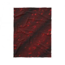 notas de música vermelha