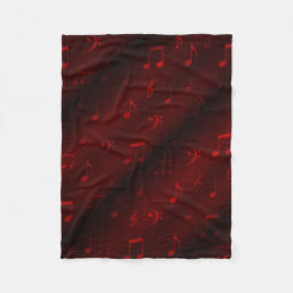 Cobertor De Velo notas de música vermelha