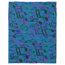 Notas Musicais Azuis Verdes Animadas de Dança