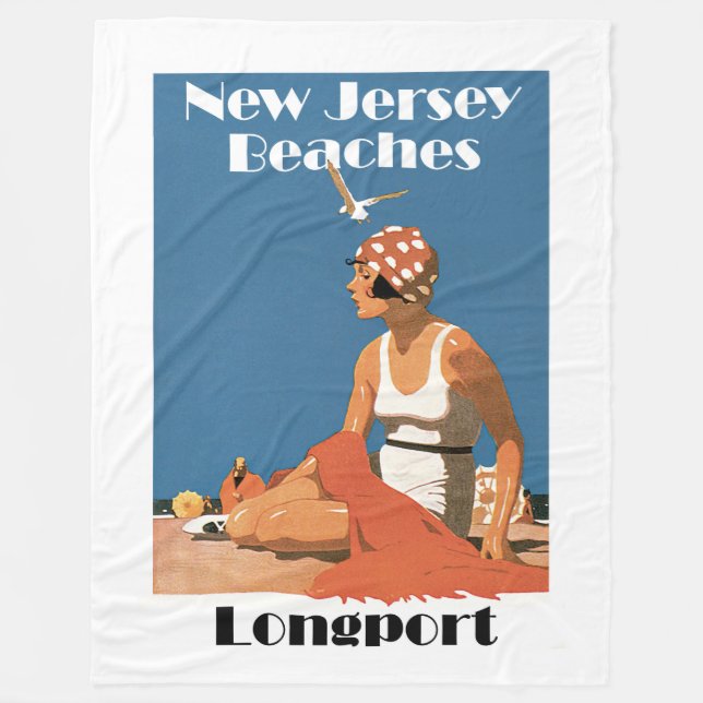 Cobertor De Velo Nova Jersey Beaches ~ Longport (Frente)