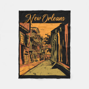 Cobertor De Velo Nova Orleans Louisiana Lembrança Rua Bourbon