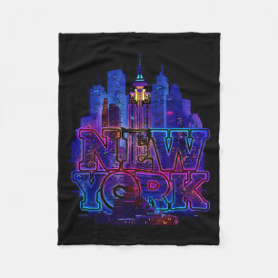 Cobertor De Velo Nova paisagem urbana de Nova York punk grunge vint