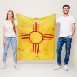 Cobertor De Velo Nova Pintura de Aquarela com Sinalizador do Estado