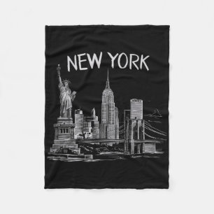Cobertor De Velo Nova York Para Homens Mulheres Ny Cidade Vintage U