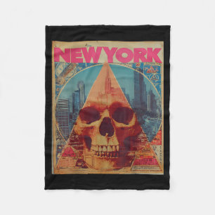 Cobertor De Velo Nova york silhueta punk grunge vintage retrô grafi