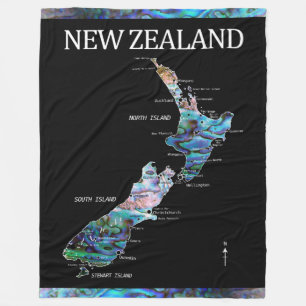 COBERTOR DE VELO NOVA ZEALAND MAP PAUA THROKET