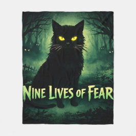 Cobertor De Velo Nove Vidas de Medo – Gato Preto