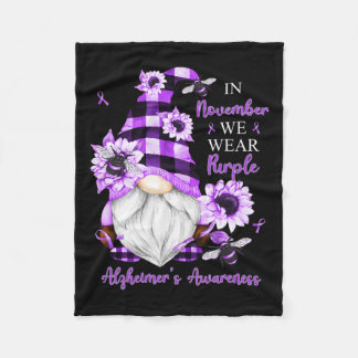 Cobertor De Velo Novembro Usamos Gnomos Roxos Alzheimerheimer Consc
