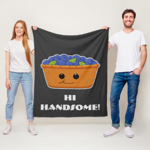 Cobertor De Velo Novidade da ilustração personalizada de mirtilos a