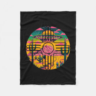 Cobertor De Velo Novo símbolo zia do méxico roswell ufo alien color