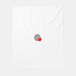 Cobertor De Velo Novo texto personalizado Logotipo Fleece em Aberto