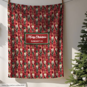 Cobertor De Velo Nozes de Natal com Cores Únicas - Vermelho Profund