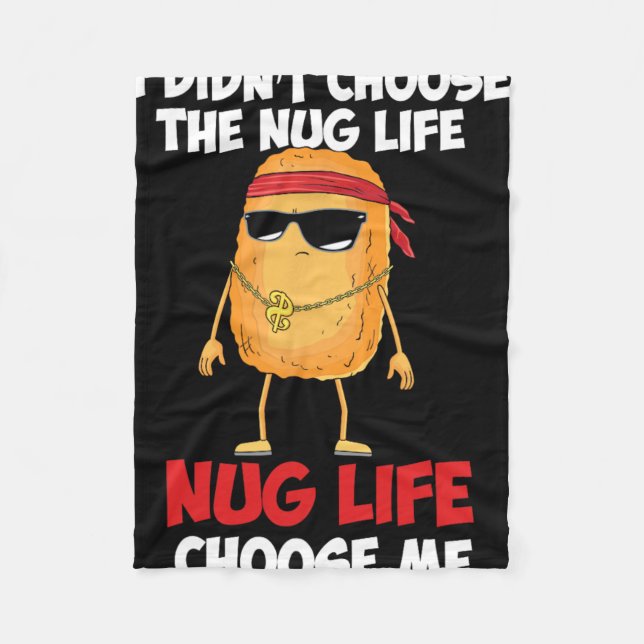 Cobertor De Velo Nug de frango engraçado vida de nug'  (Frente)