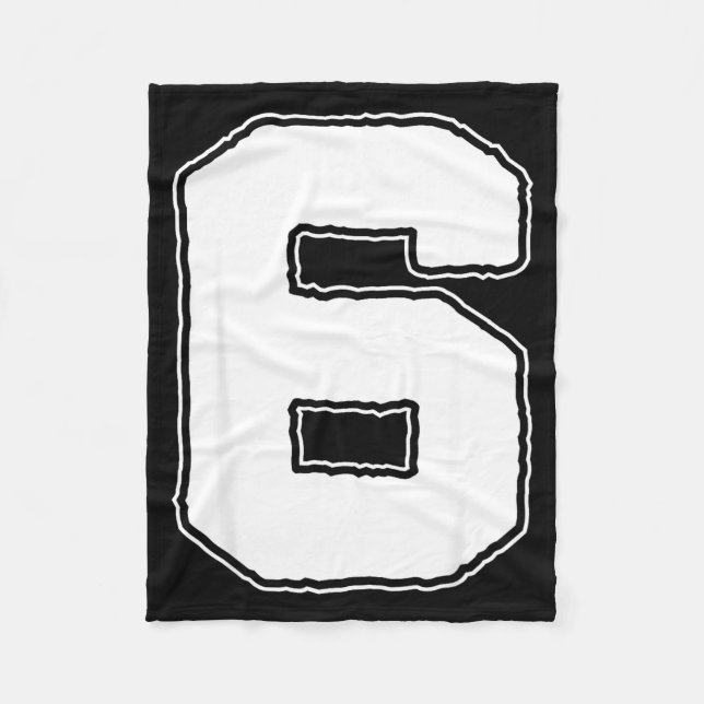 Cobertor De Velo Number 6 6th Birthday Boy Kids Six Year Old Happy  (Frente)