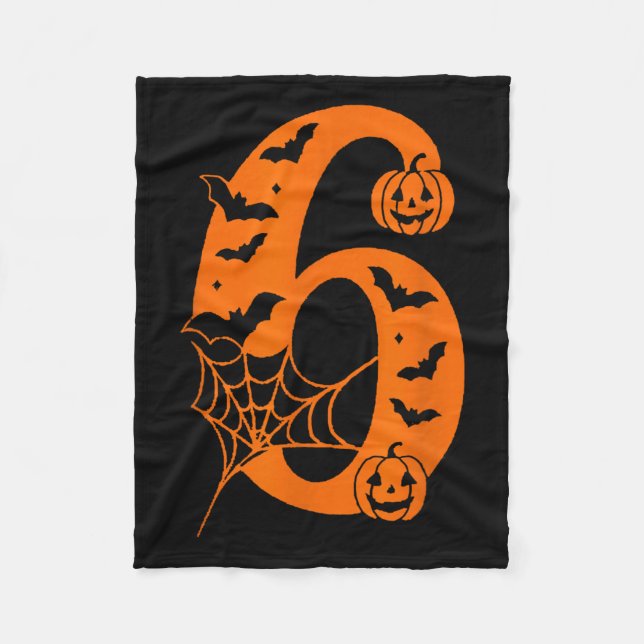 Cobertor De Velo Number 6 Funny Meme Saying 6 7 Six Seven Halloween (Frente)