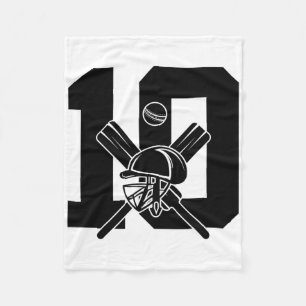 Cobertor De Velo Número 10 Anos Críquete 10º Aniversário