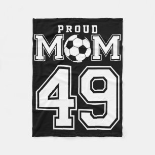 Cobertor De Velo Número 49 Personalizado Orgulhoso Futebol Mãe de F